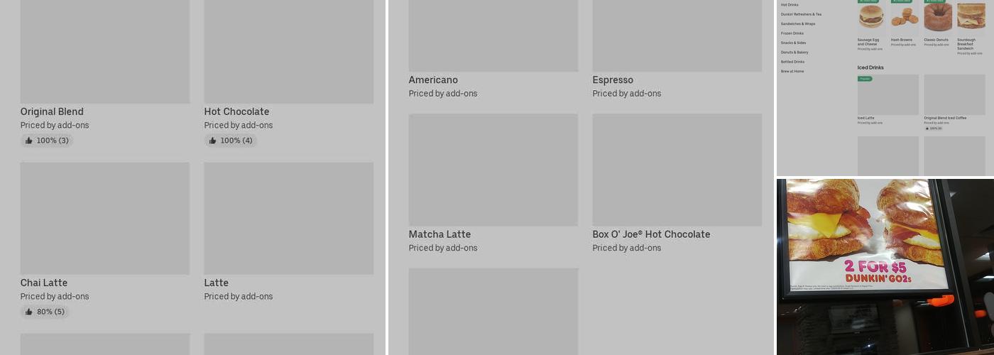 Dunkin' Menu