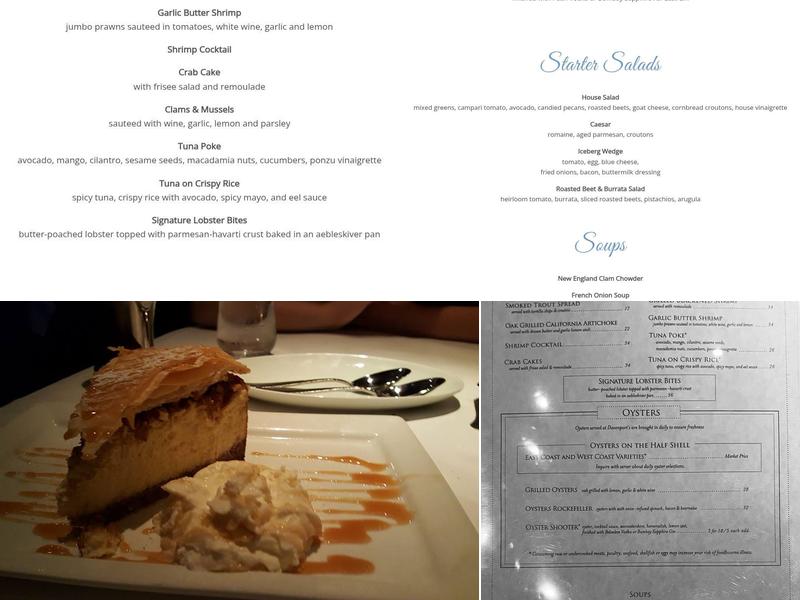 Davenport's Restaurant Menu