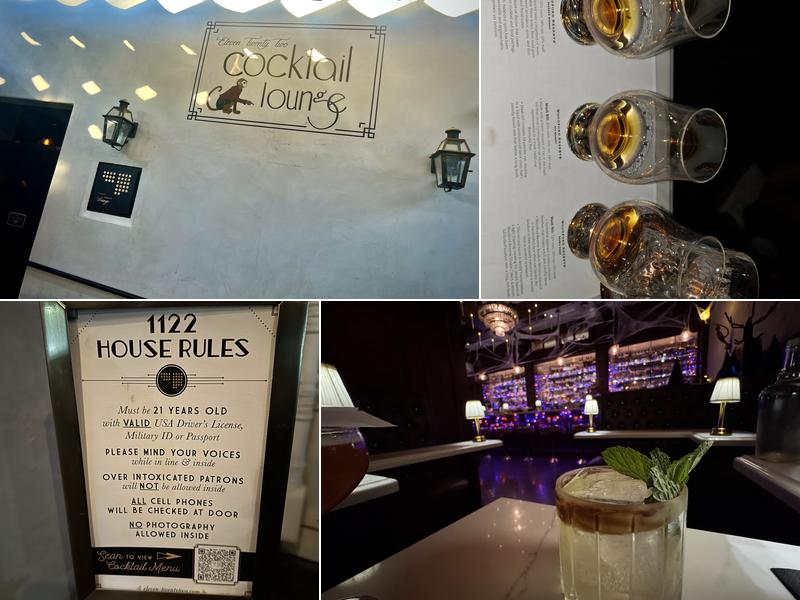 Eleven Twenty-Two Speakeasy & Cocktail Lounge Menu