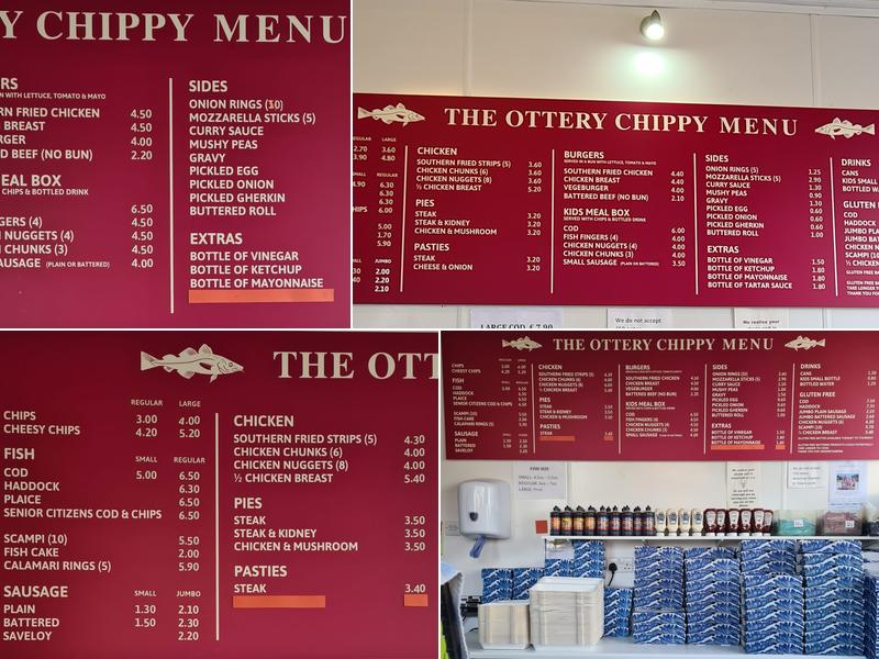 The Ottery Chippy Menu