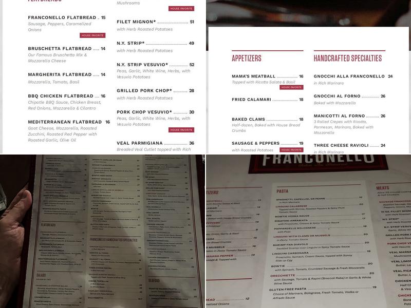 Franconello Menu