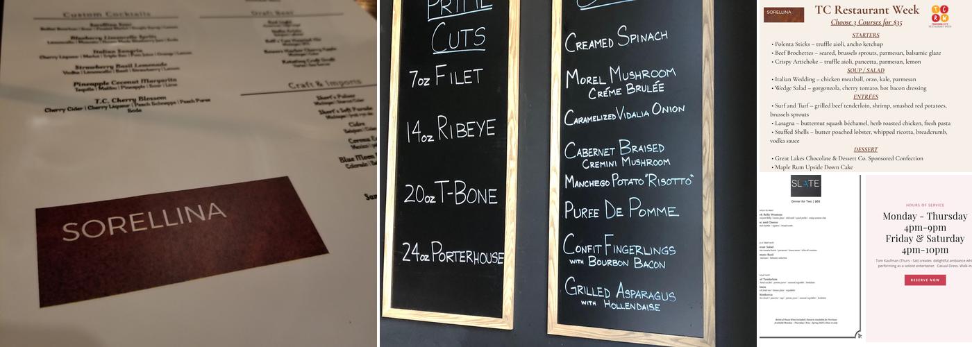 Slate Menu