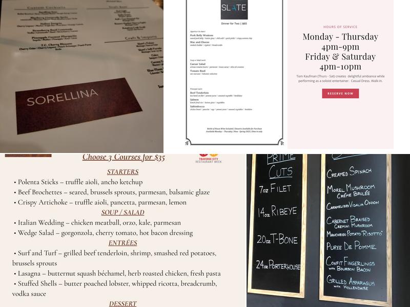 Slate Menu