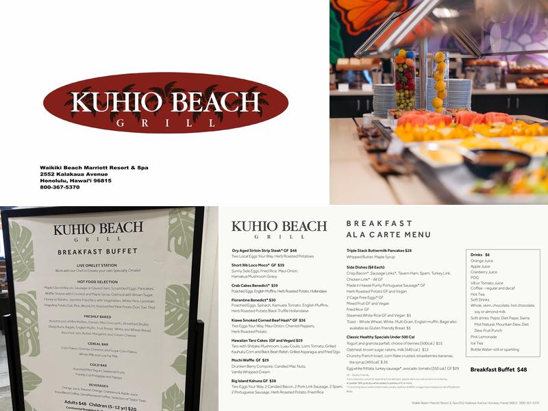Kuhio Beach Grill Menu