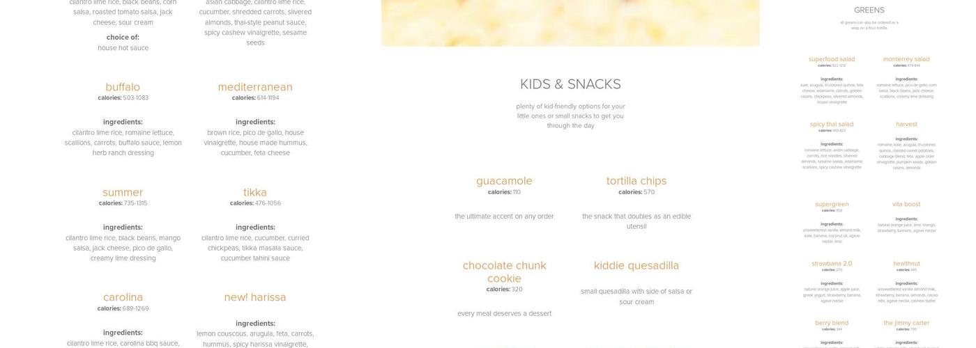 Currito Menu