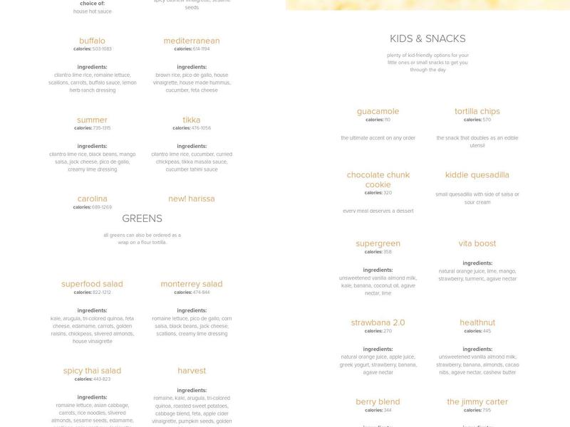 Currito Menu
