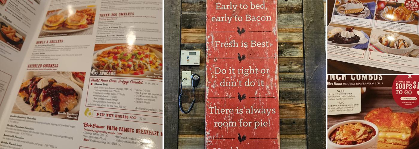 Bob Evans Menu