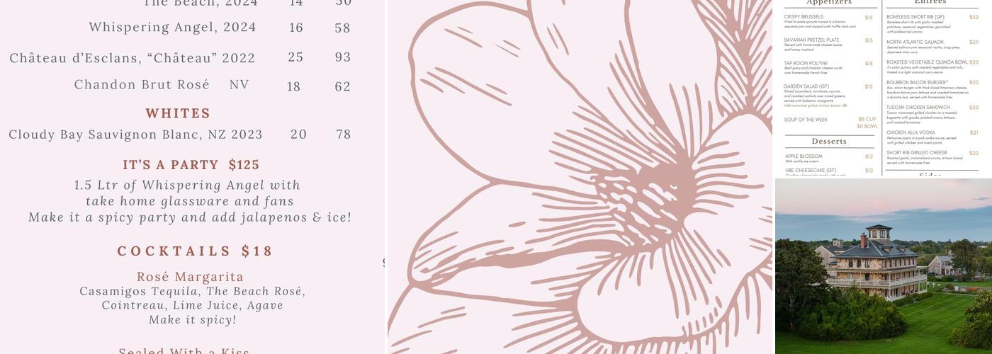 Stone House Inn Menu