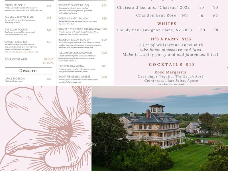 Stone House Inn Menu