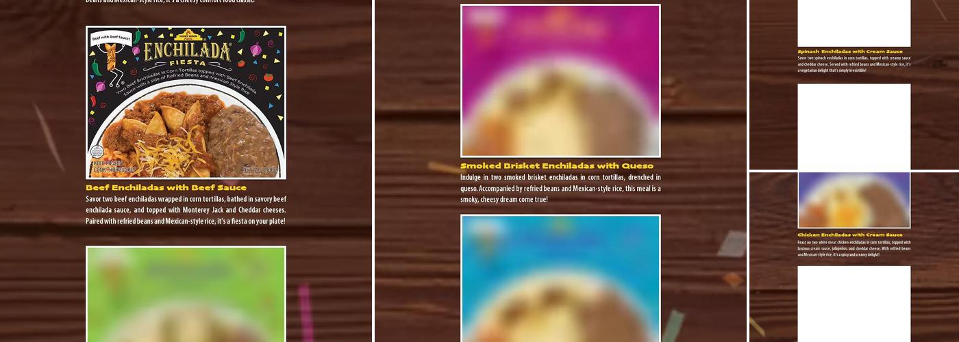 Night Hawk Frozen Foods Menu