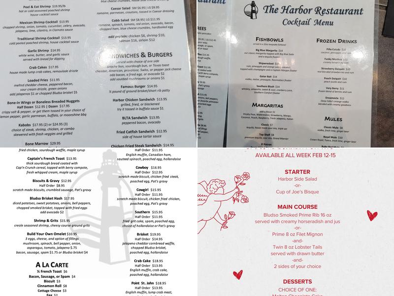 The Harbor Restaurant Menu