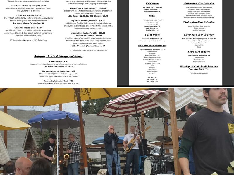 192 Brewing Company / The Lake Trail Taproom Menu