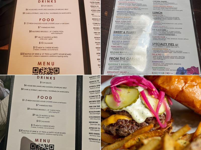 Blackbird Public House Menu