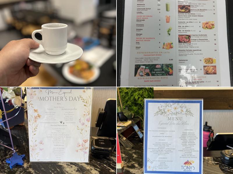 Tony's Brazilian Grill Menu