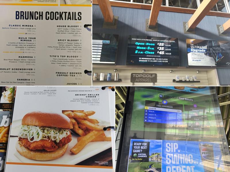 Topgolf Menu