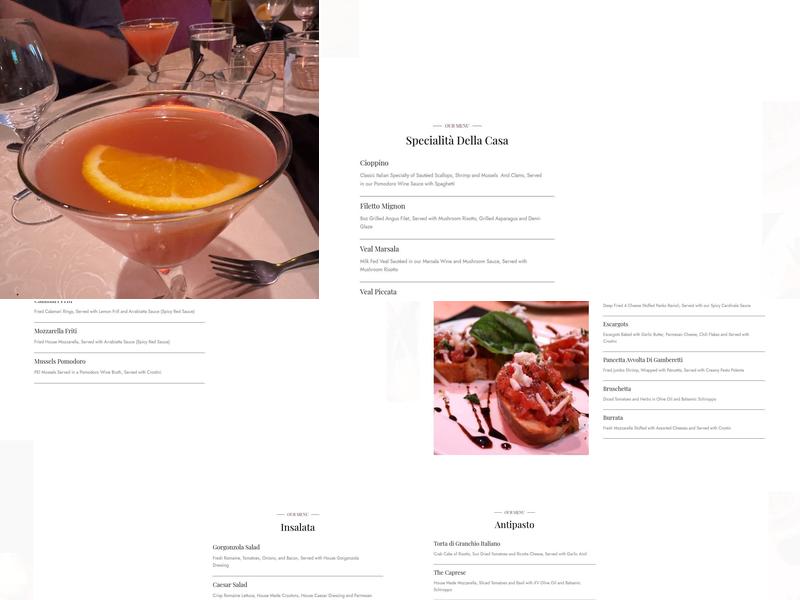 Gino's Vino Osteria Menu