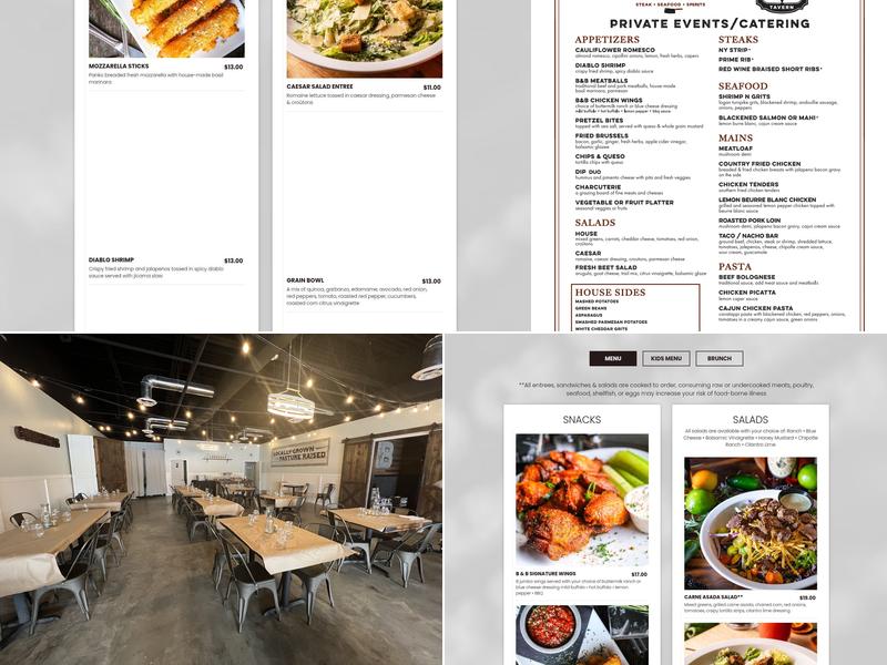 B&B Tavern Free Home Menu