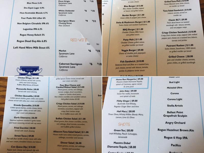 Blue Moose Menu