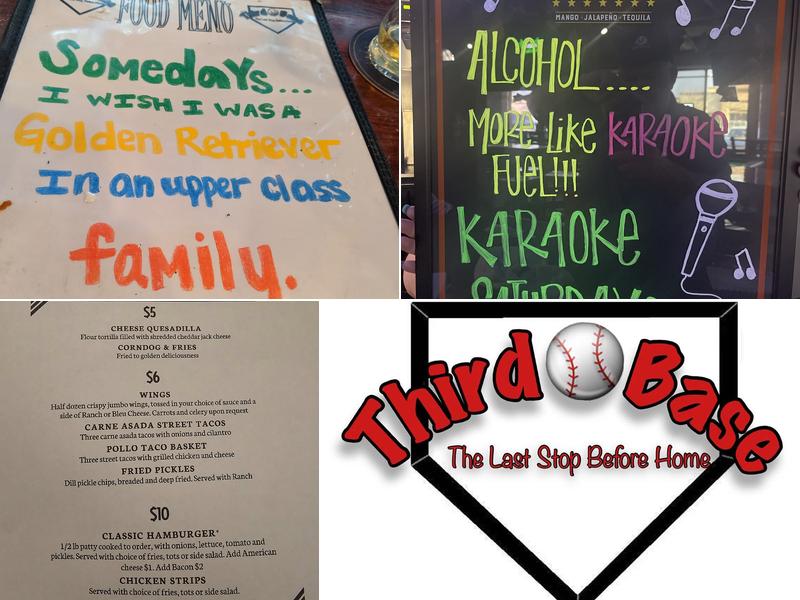 Third Base Bar Menu