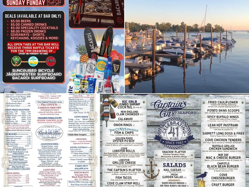 Captain's Cove Seaport (Marina, Restaurant & Bar) Menu