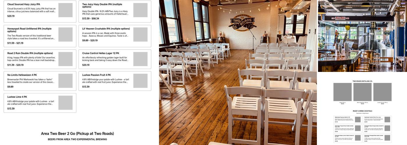 Two Roads Brewing Company Menu