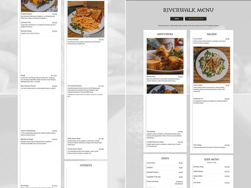 Four Green Fields Menu