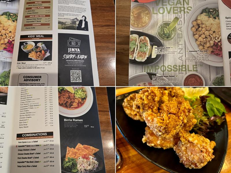 JINYA Ramen Bar - Thornton Park Menu