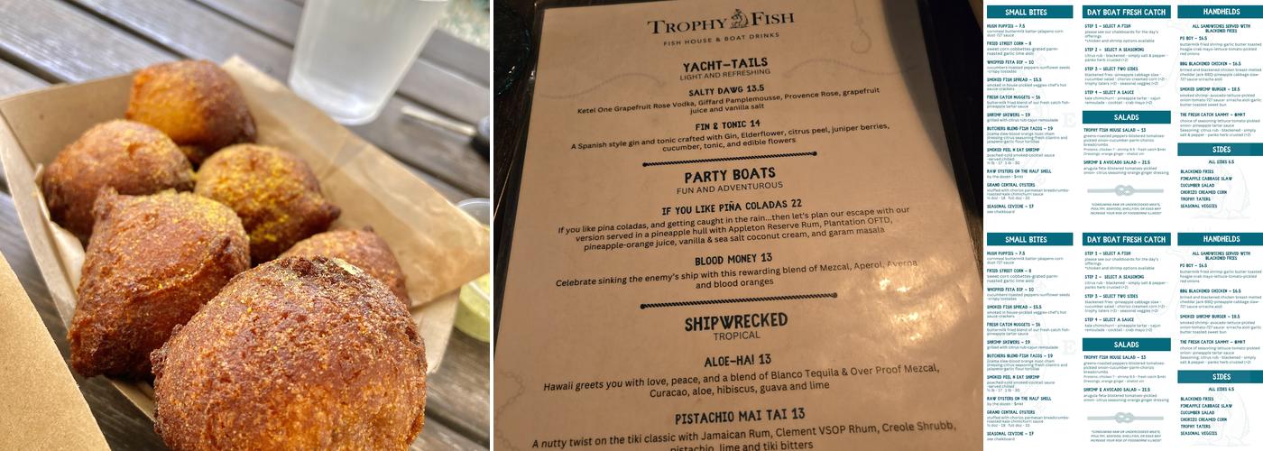 Trophy Fish Menu