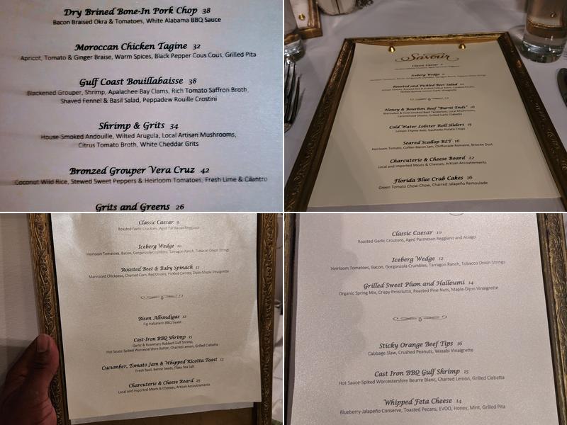 Savour Menu