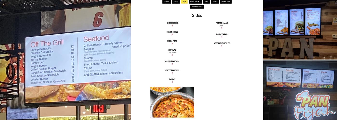 PanFiyah Menu