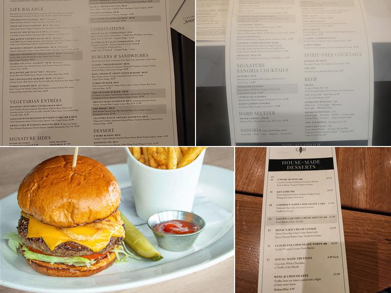 Cooper's Hawk Winery & Restaurant- Naples Menu