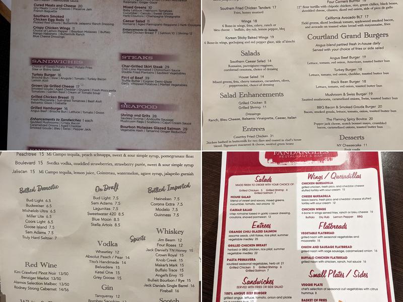 Fandangles Menu