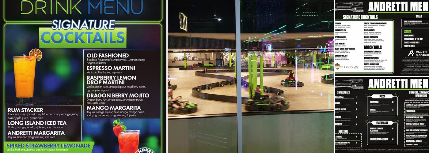 Andretti Indoor Karting & Games Marietta Menu