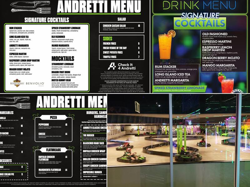 Andretti Indoor Karting & Games Marietta Menu