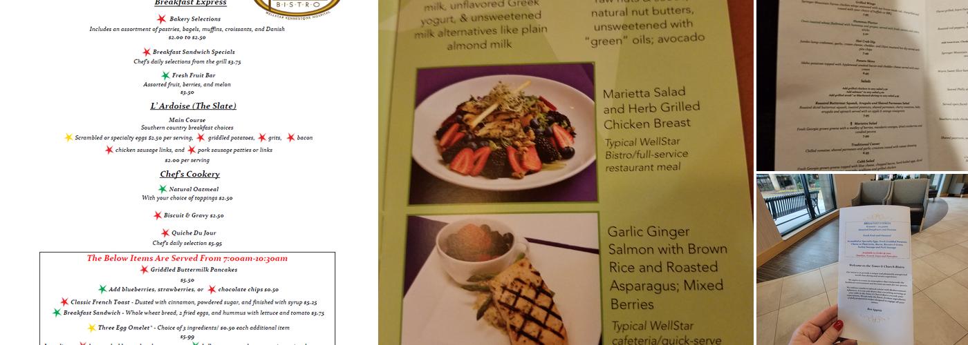 Tower & Church Bistro Menu