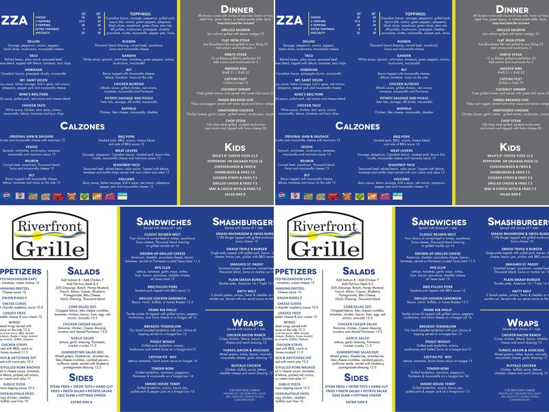 Riverfront Grille Menu