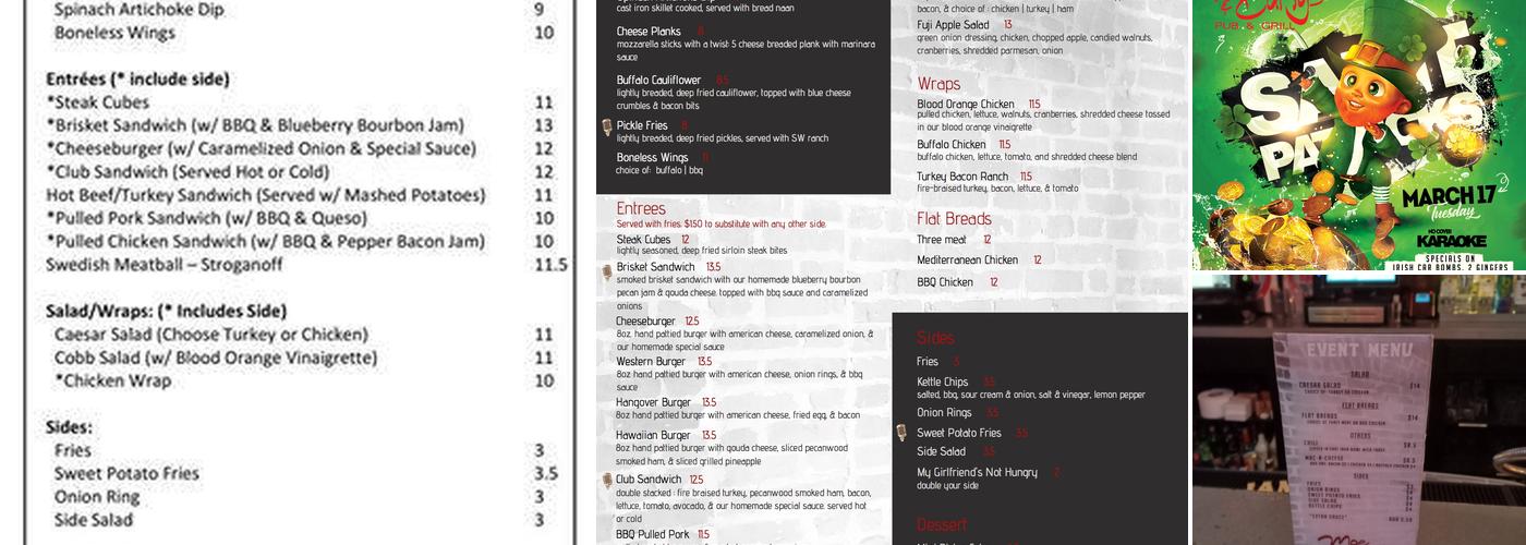 Moe & Curly’s Pub Menu