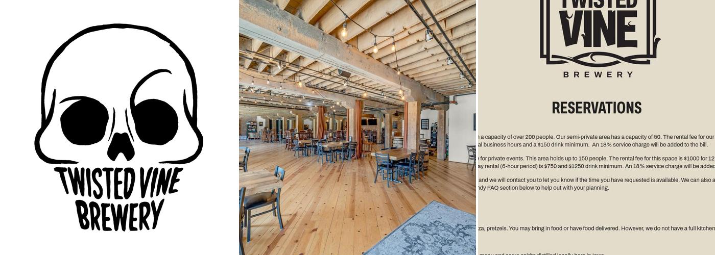 Twisted Vine Brewery Menu