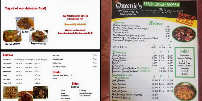 QUEENIE'S ISLAND CUISINE & GRILL Menu