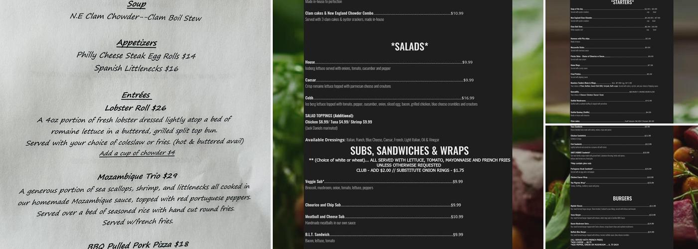 RipTide Sports Grille Menu