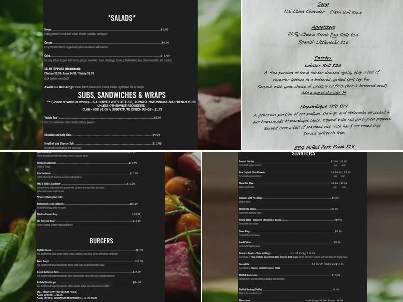 RipTide Sports Grille Menu