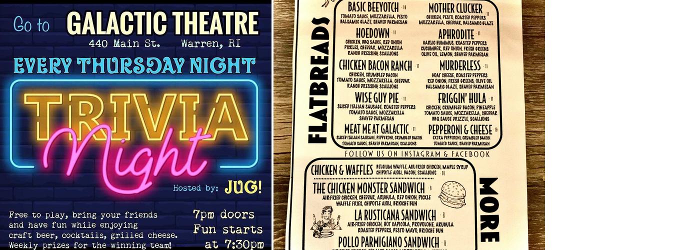 Galactic Theatre Menu