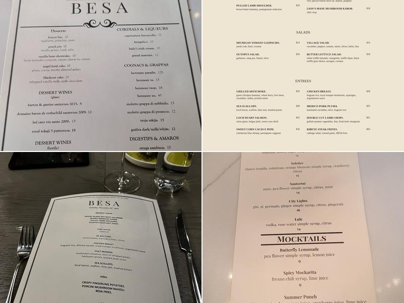 BESA Menu