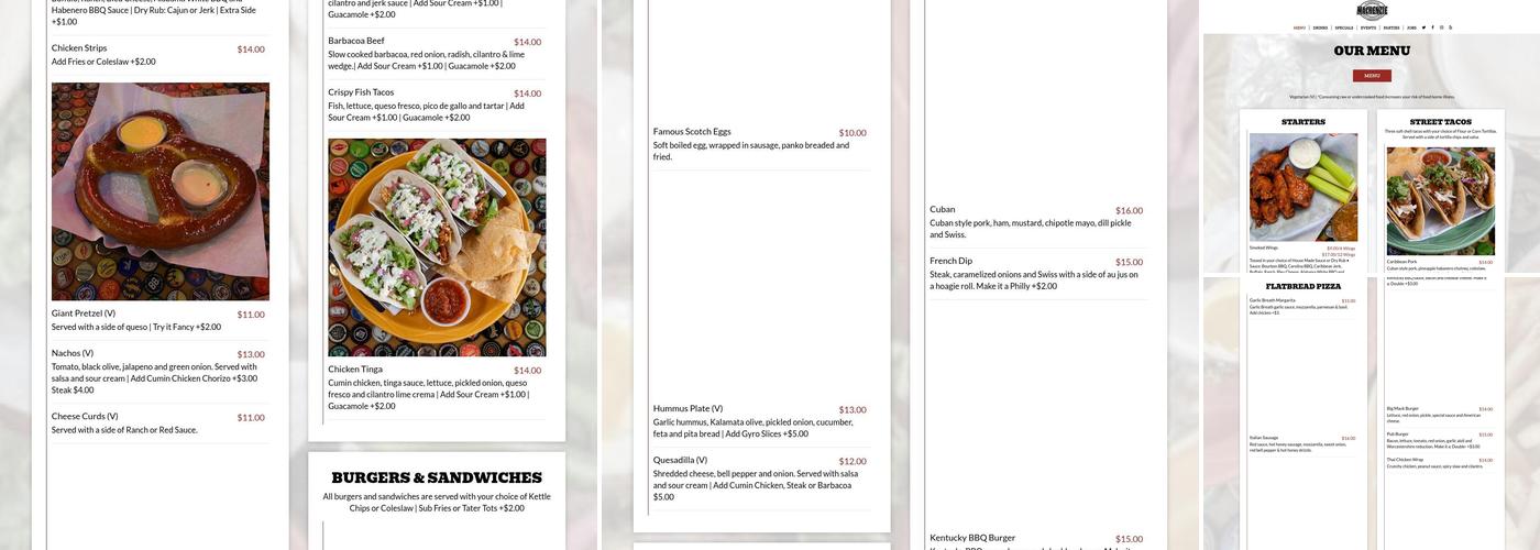 Mackenzie Pub Menu