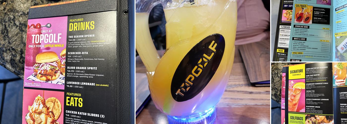 Topgolf Menu