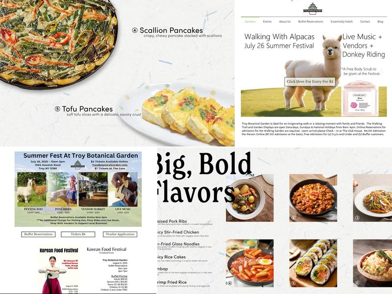 Troy Botanical Garden Menu