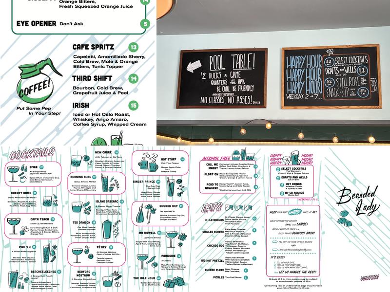 Bearded Lady Menu
