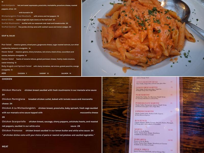 MichaelAngelo's Restaurant Menu