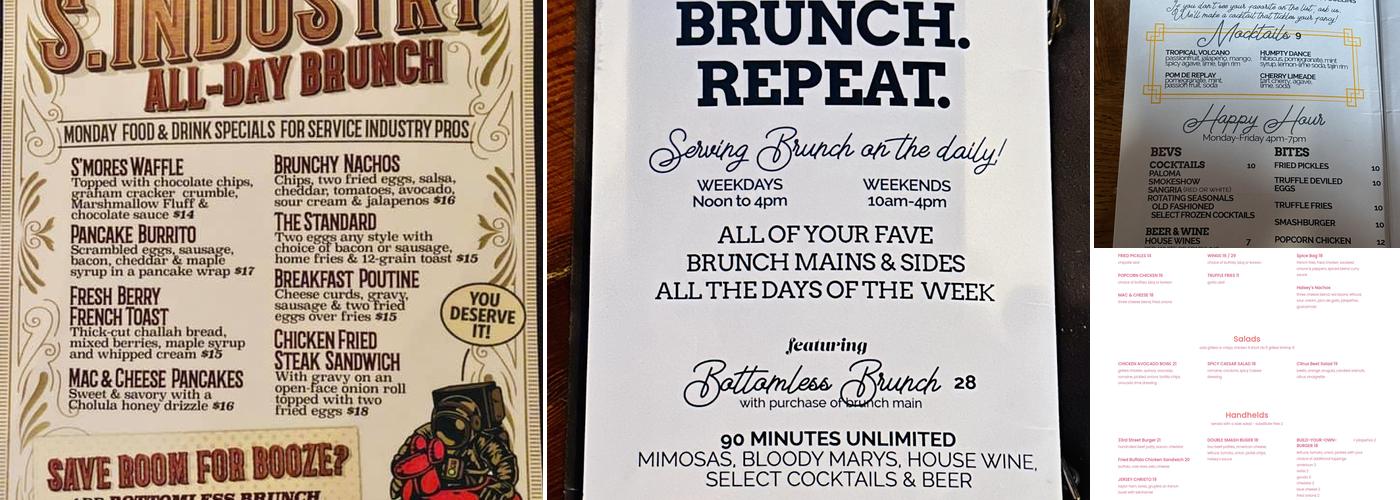 Halsey's Menu