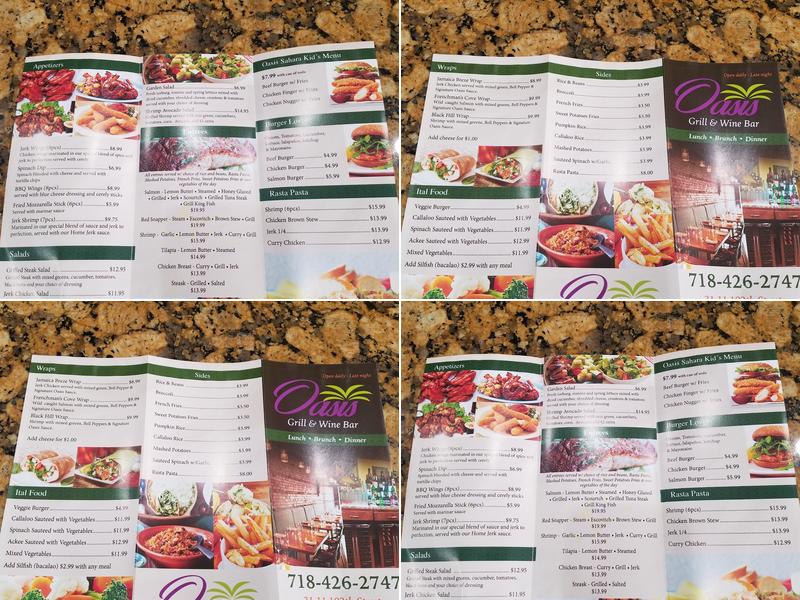 Oasis Menu